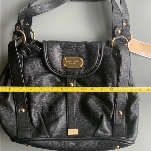 NWT Michael Kors Black Leather Shoulder Tote - Picture 9 of 9